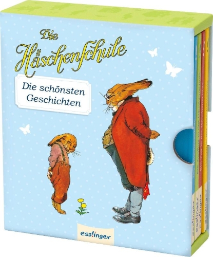 Buchcover und Innenansicht für das Buch: Die Häschenschule: Mini-Schuber