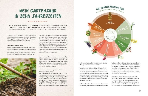 Buchcover und Innenansicht für das Buch: Mein Garten, meine Rezepte