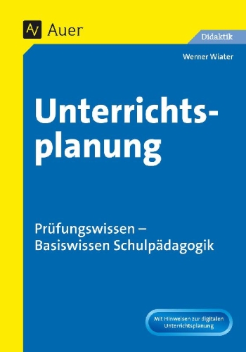 Buchcover und Innenansicht für das Buch: Unterrichtsplanung