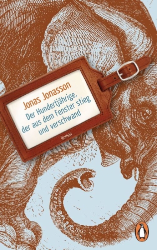 Buchcover und Innenansicht für das Buch: Hundraåringen som klev ut genom fönstret och försvann