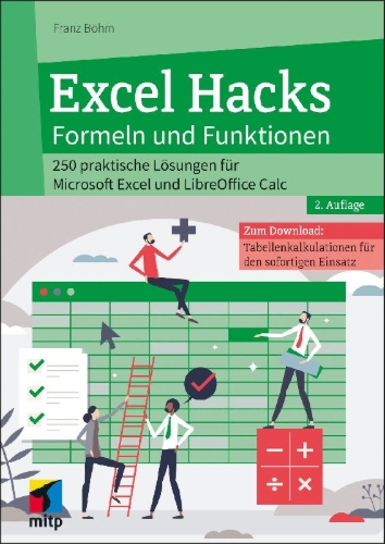 Buchcover und Innenansicht für das Buch: Excel Hacks - Formeln und Funktionen