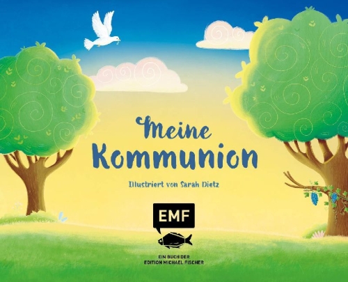 Buchcover und Innenansicht für das Buch: Meine Kommunion (blau)