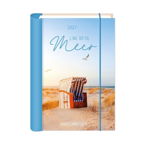 Buchcover und Innenansicht für das Buch: Terminplaner 2027 Eine Brise Meer