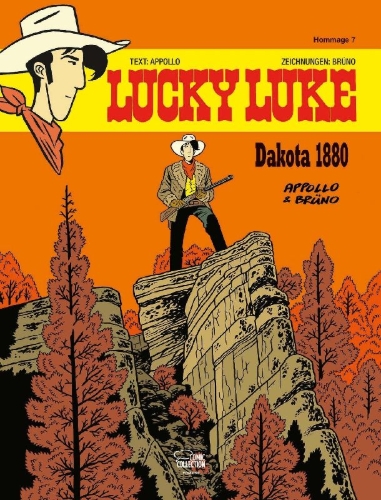 Buchcover und Innenansicht für das Buch: Lucky Luke vu par...Brüno: Dakota 1880