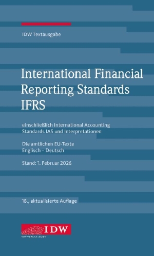 Buchcover und Innenansicht für das Buch: IDW, IFRS IDW Textausgabe, 18. Auflage