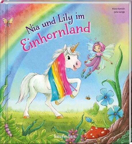 Buchcover und Innenansicht für das Buch: Nia und Lily im Einhornland