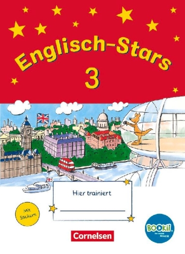 Buchcover und Innenansicht für das Buch: Englisch-Stars - BOOKii-Ausgabe - 3. Schuljahr. Übungsheft mit Lösungen