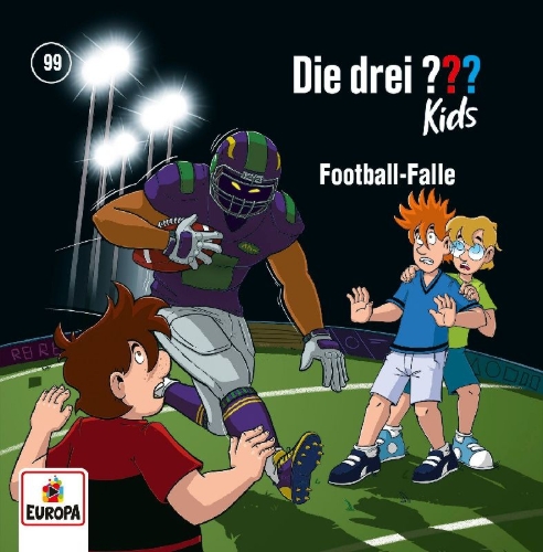 Buchcover und Innenansicht für das Buch: Die drei ??? Kids 99: Football-Falle