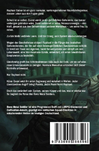 Buchcover und Innenansicht für das Buch: Bone Metal Soldier