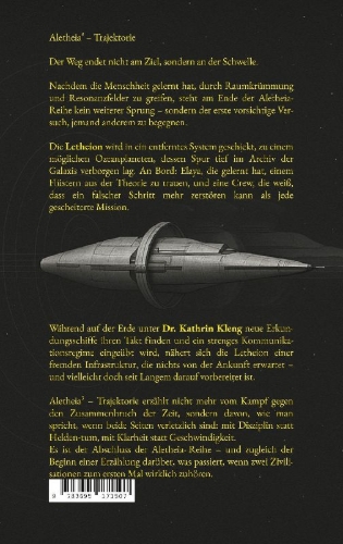 Buchcover und Innenansicht für das Buch: Aletheia 3 Trajektorie