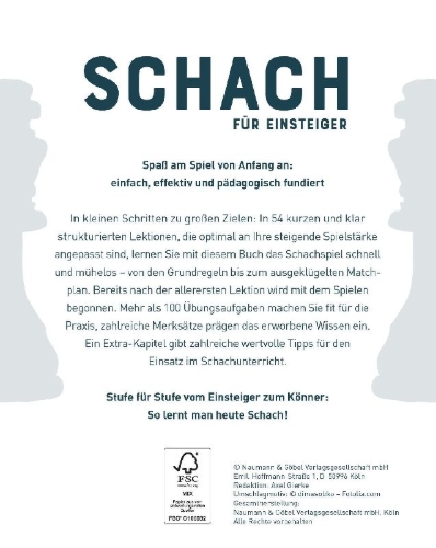 Buchcover und Innenansicht für das Buch: Schach für Einsteiger