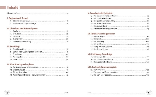 Buchcover und Innenansicht für das Buch: Schach für Einsteiger