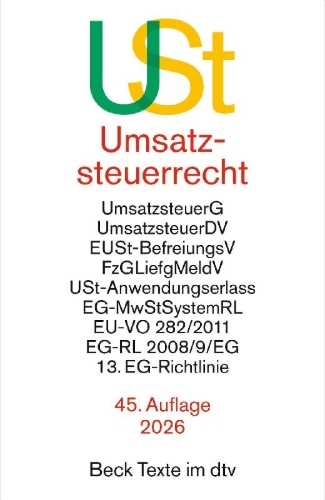 Buchcover und Innenansicht für das Buch: Umsatzsteuerrecht. USt