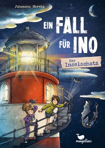 Buchcover und Innenansicht für das Buch: Ein Fall für Ino - Der Inselschatz