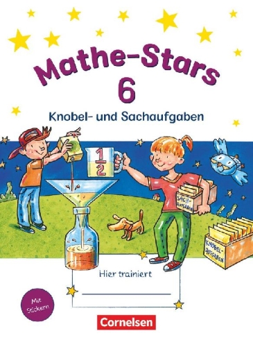 Buchcover und Innenansicht für das Buch: Mathe-Stars 6. Schuljahr. Knobel- und Sachaufgaben