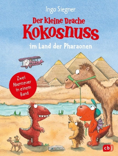 Buchcover und Innenansicht für das Buch: Der kleine Drache Kokosnuss im Land der Pharaonen