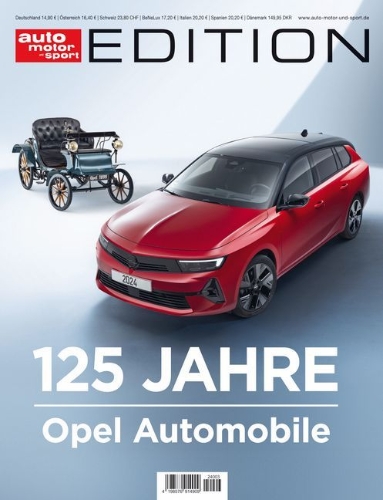 Buchcover und Innenansicht für das Buch: auto motor und sport Edition - 125 Jahre Opel