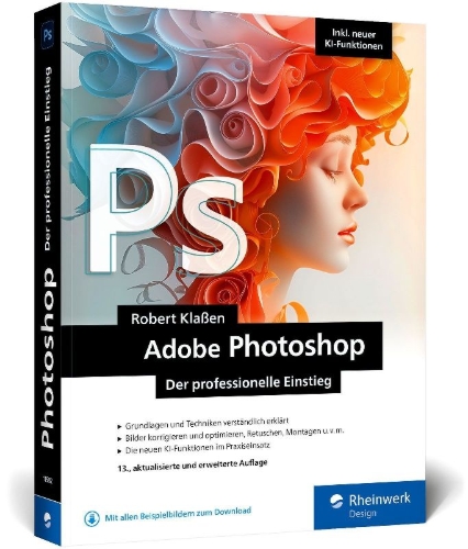 Buchcover und Innenansicht für das Buch: Adobe Photoshop