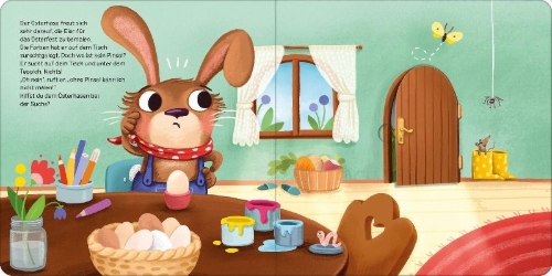 Buchcover und Innenansicht für das Buch: Der vergessliche Osterhase