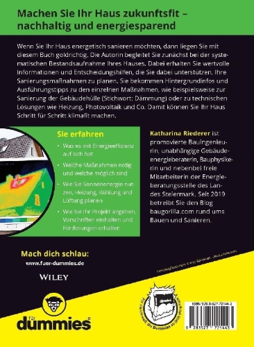 Buchcover und Innenansicht für das Buch: Energetisch Sanieren für Dummies