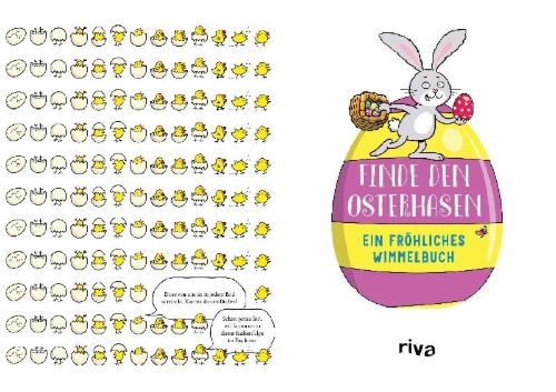 Buchcover und Innenansicht für das Buch: Finde den Osterhasen