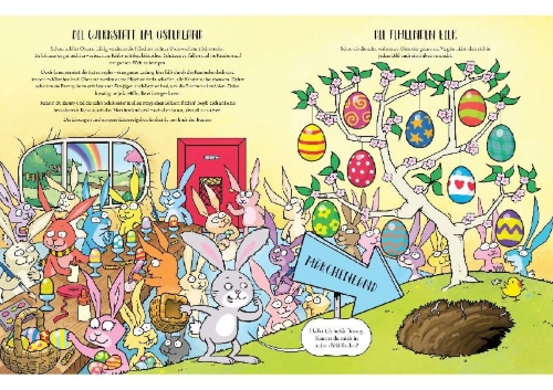 Buchcover und Innenansicht für das Buch: Finde den Osterhasen