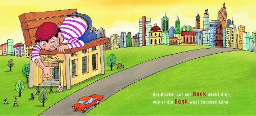 Buchcover und Innenansicht für das Buch: Der Hahn tropft ständig, schimpft der Hahn