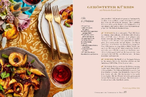 Buchcover und Innenansicht für das Buch: The Official Bridgerton Guide to Entertaining. How to Cook, Host, and Toast Like a Member of the Ton