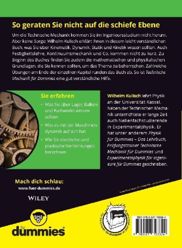Buchcover und Innenansicht für das Buch: Technische Mechanik für Dummies