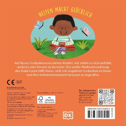 Buchcover und Innenansicht für das Buch: Meditation für Kinder. Mit Freude helfen