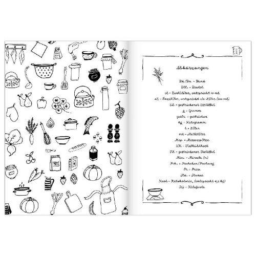 Buchcover und Innenansicht für das Buch: Rezeptbuch zum Selberschreiben in rosa