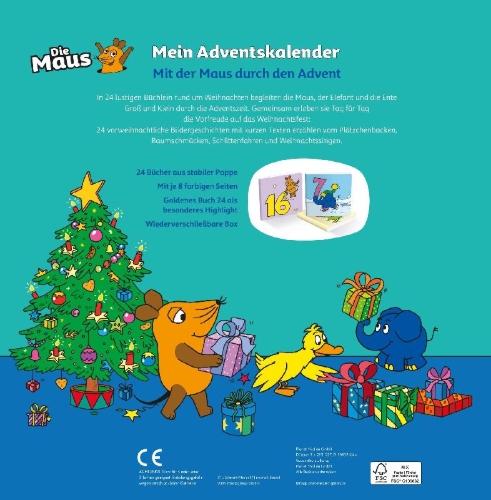 Buchcover und Innenansicht für das Buch: Die Maus Mein Adventskalender