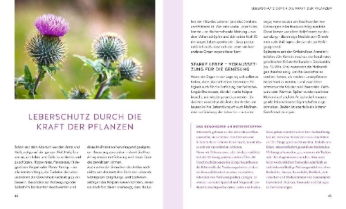 Buchcover und Innenansicht für das Buch: Leber & Galle entgiften und natürlich stärken