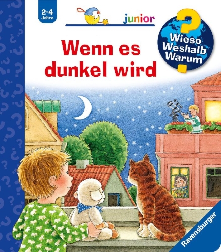Buchcover und Innenansicht für das Buch: Wieso? Weshalb? Warum? junior, Band 28: Wenn es dunkel wird