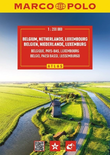 Buchcover und Innenansicht für das Buch: MARCO POLO Reiseatlas Benelux 1:200.000