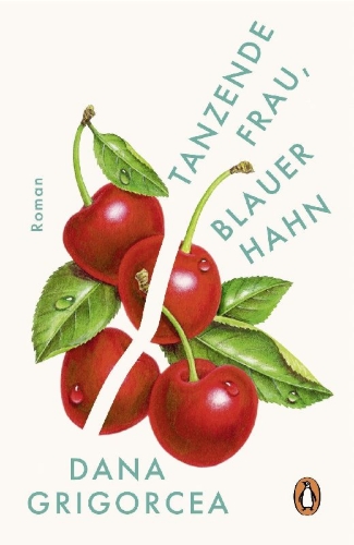 Buchcover und Innenansicht für das Buch: Tanzende Frau, blauer Hahn
