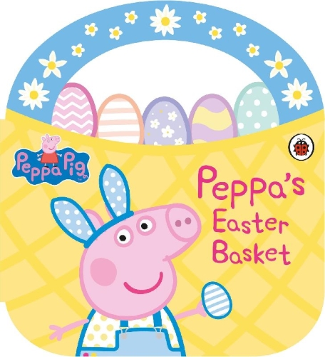 Buchcover und Innenansicht für das Buch: Peppa Pig: Peppa's Easter Basket Shaped Board Book