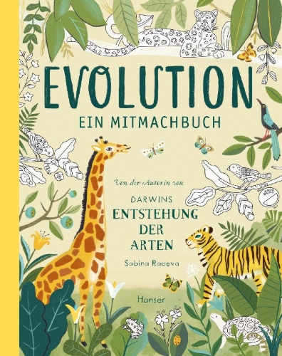 Buchcover und Innenansicht für das Buch: Evolution - Colouring and Activity Book
