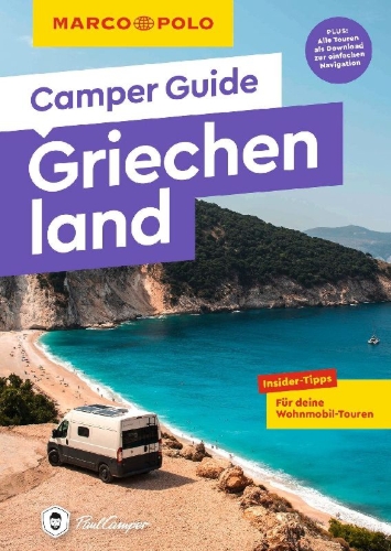 Buchcover und Innenansicht für das Buch: MARCO POLO Camper Guide Griechenland