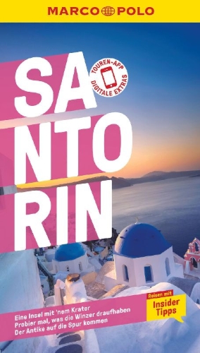 Buchcover und Innenansicht für das Buch: MARCO POLO Reiseführer Santorin