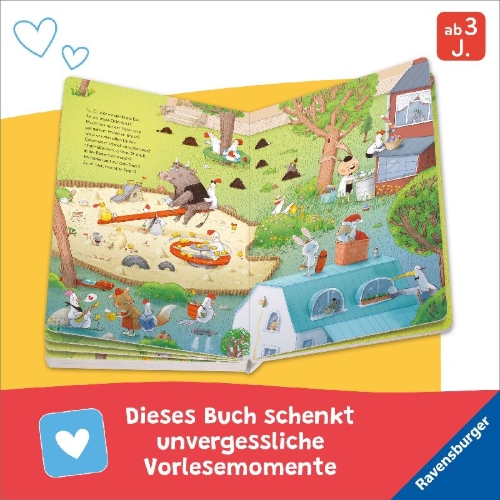 Buchcover und Innenansicht für das Buch: Viel Wimmelei ums Osterei
