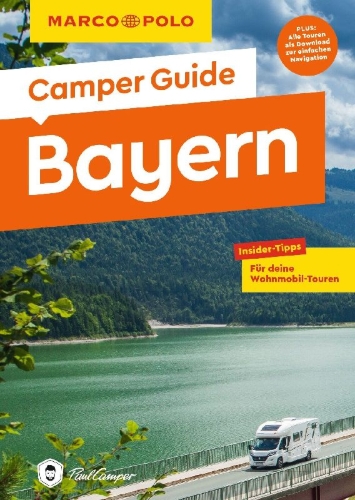 Buchcover und Innenansicht für das Buch: MARCO POLO Camper Guide Bayern