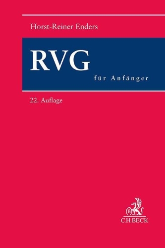 Buchcover und Innenansicht für das Buch: RVG für Anfänger