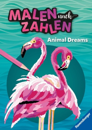 Buchcover und Innenansicht für das Buch: Malen nach Zahlen - Animal Dreams
