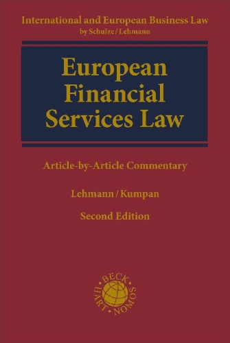 Buchcover und Innenansicht für das Buch: European Financial Services Law