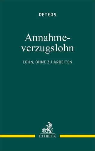 Buchcover und Innenansicht für das Buch: Annahmeverzugslohn