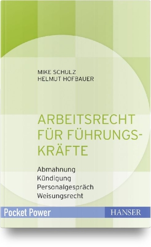 Buchcover und Innenansicht für das Buch: Arbeitsrecht für Führungskräfte