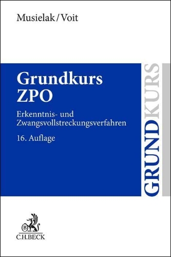 Buchcover und Innenansicht für das Buch: Grundkurs ZPO