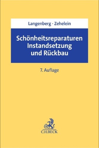 Buchcover und Innenansicht für das Buch: Schönheitsreparaturen, Instandsetzung und Rückbau