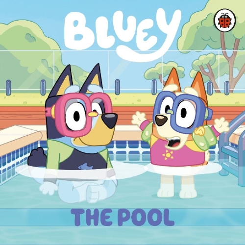 Buchcover und Innenansicht für das Buch: Bluey: The Pool